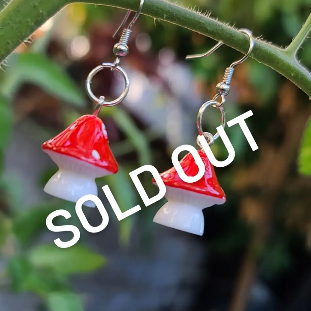 Mushroom earrings